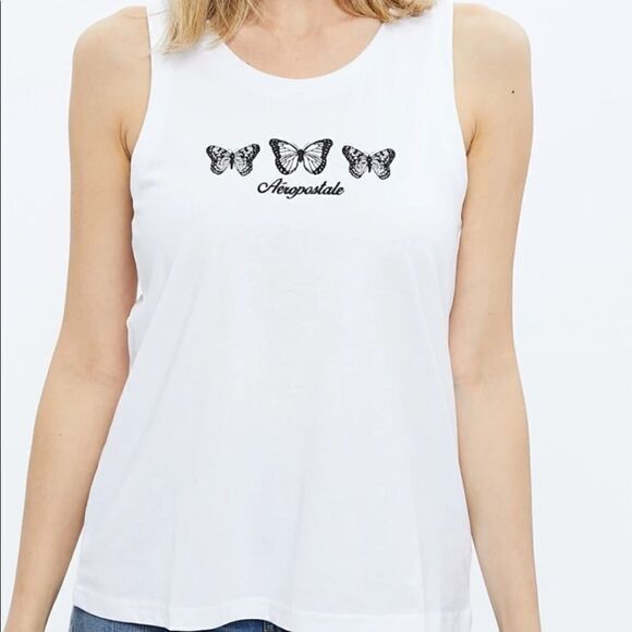 AEROPOSTALE Butterfly Muscle Shirt Size Small - Picture 5 of 5